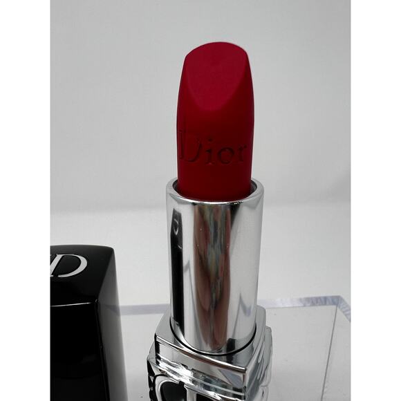 Dior Rouge Lipstick Limited Edition Matte 999 Christmas Red Seasonal - Picture 3 of 7